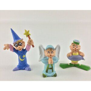 Alvin and the Chipmunks PVC 3" Figure Set Lot Simon Theodore Vintage 1984 Ideal